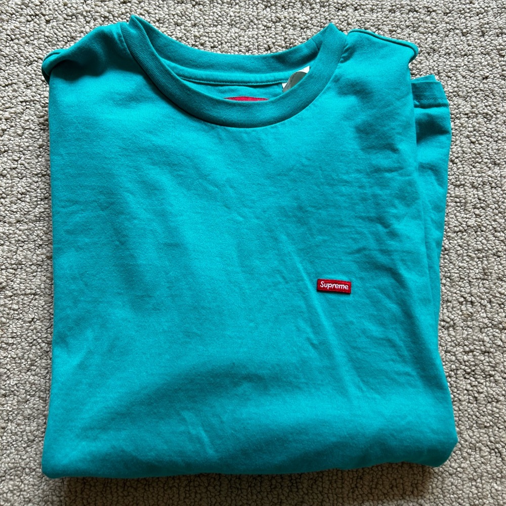 Supreme NYC Teal Logo Tee